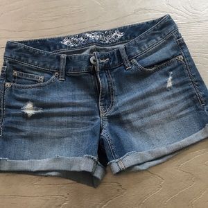 Express torn jean shorts